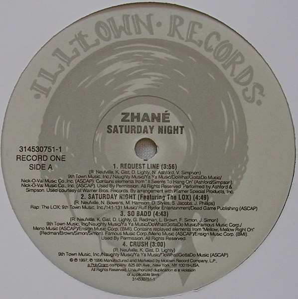 Zhané – Saturday Night (2x LP) - Sander Records