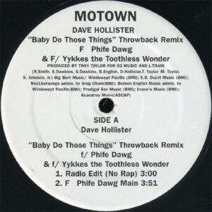 Dave Hollister - Baby Do Those Things (Throwback Remix) (12'' Promo)